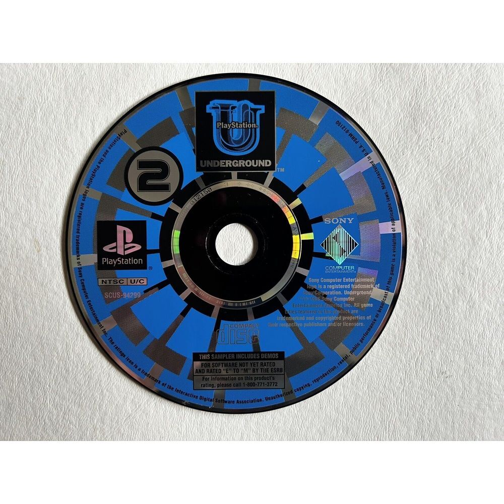 Playstation Underground # 2 Playstation 1 PS1 PSX Game Disc Only